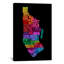 « new york typographie map » par michael tompsett, art textuel sur toile-907611014-852818381-852818382
