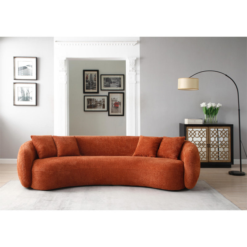Canapé modulaire 102 pouces 5 places Boucle, Orange