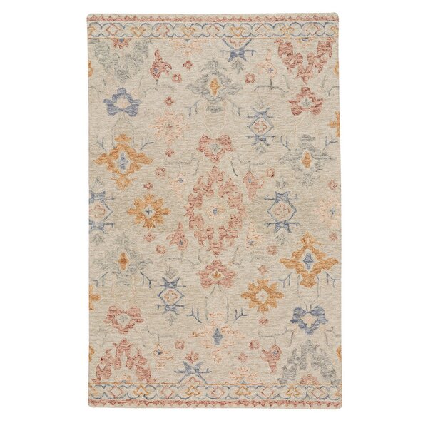 Bungalow Rose Dorma Wool Floral Rug | Wayfair