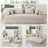 Modular Chenille Sleeper Sofa with Removable Armrests-670610445
