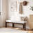 55.12" Solid Wood Upholstered Bench with Back