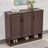 Nut-Brown Aluminum Shoe Storage