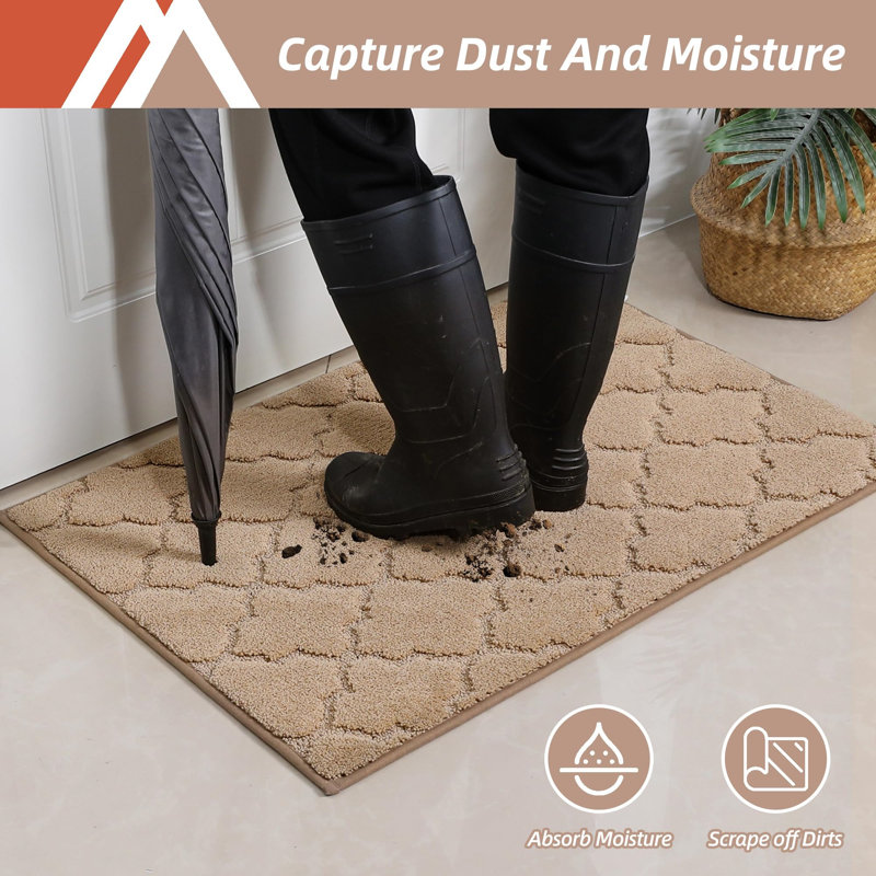 Aleman Non-Slip Doormat, Brown, 90cm W x 60cm L