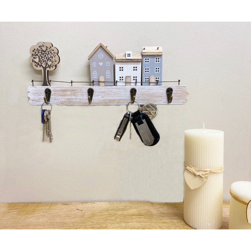 4 - Hook Wall Mounted Coat Rack