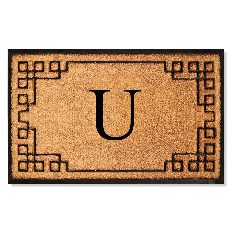 Tapis d'entrée antidérapant Monogram, L 36 po x L 72 po, U