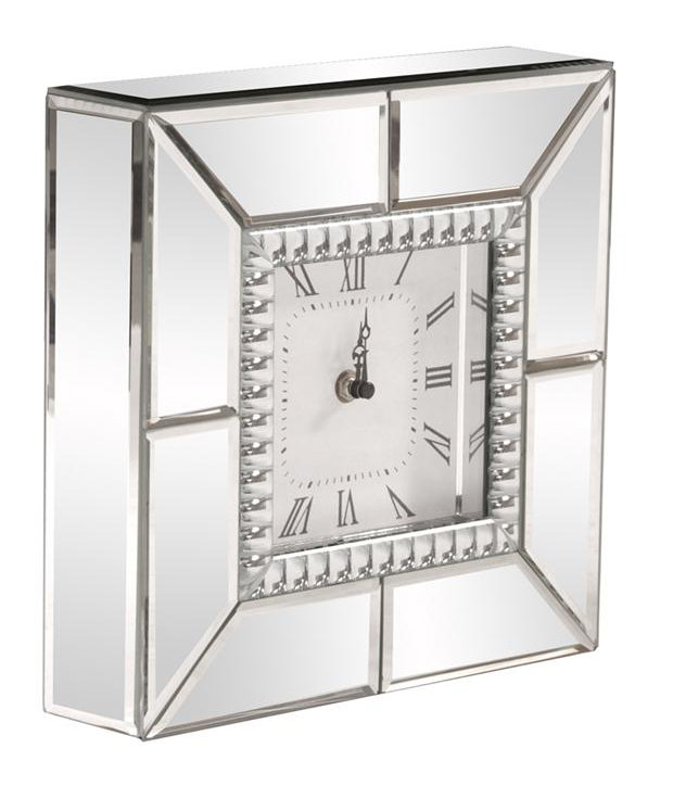Traditional Glam Glass Electric Tabletop Clock
