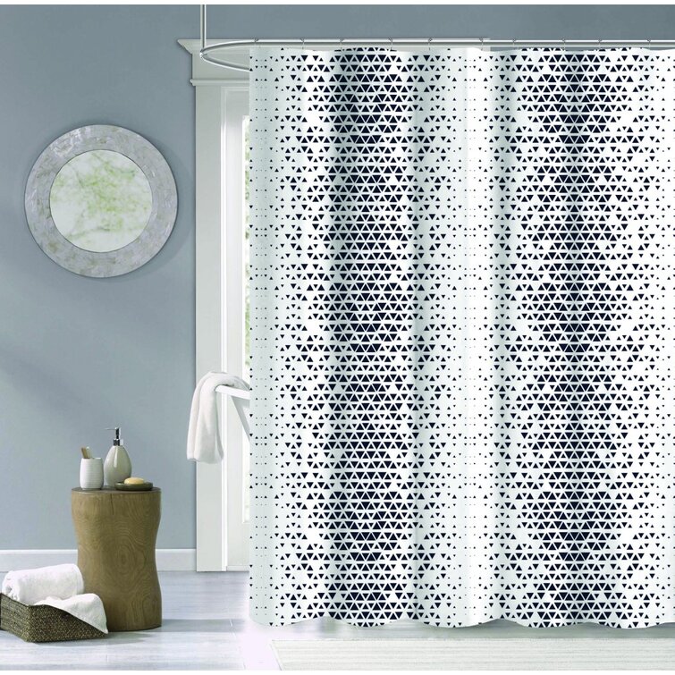 Wayfair Basics Ingham Peva Solid Color Single Shower Curtain + Beaded Roller Rings Wayfair Basics Color: White