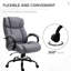 Fauteuil de bureau 484 lb, grand et haut, avec revêtement gris, hauteur réglable, siège large, fauteuil pivotant avec siège de 484 lb, gris