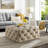 Madeline 33" Rolling Tufted Cocktail Ottoman-418885228