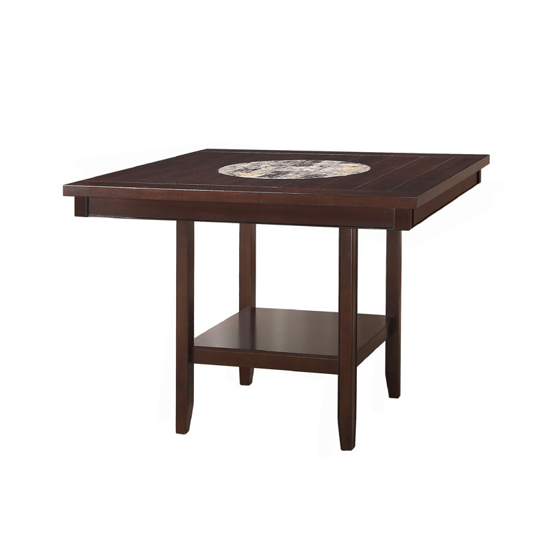 Table de salle à manger à hauteur de comptoir de style contemporain 1Pc, Dark Brown