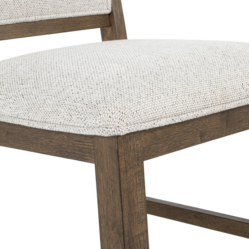 Chaise d'appoint rembourrée Gamino en acacia massif, Brown