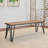 Dorann Medium Density Fiberboard (Mdf),Metal Bench