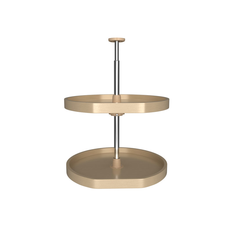 Plateau tournant en bois à 2 tablettes Rev-A-Shelf, 20, Satin, L 20 po