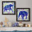 «Painted Elephant I», ensemble de 2 peintures sur toile encadrées-1830222971-1830222974