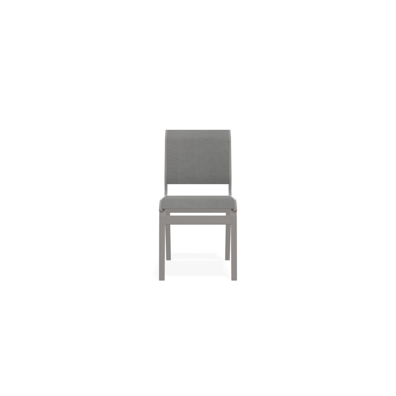 Aruba II Outdoor Dining Chair, Alloy Sunbrella®, Warm Gray