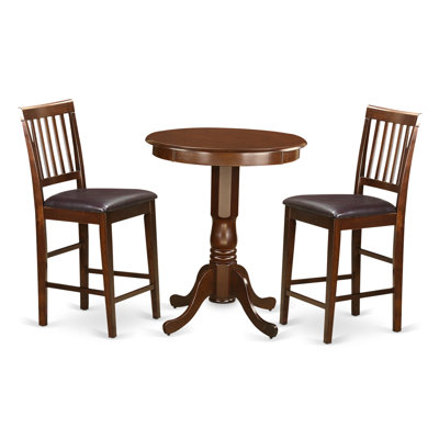 Ensemble de salle à manger en bois d'hévéa à hauteur de comptoir Speights