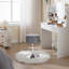 Kundana Swivel Upholstered Adjustable Height Counter Stool with Metal Frame-1916106864