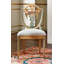 Upholstered Queen Anne Back Side Chair in Gold/White