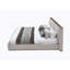 Grand lit Orane en tissu gris