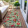 Machine Washable Indoor/Outdoor Christmas Nutcracker Xhevrie Aloe Rug