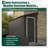 4' X 8' Lean-To Garden Shed,Metal Outdoor Storage Shed,Lockable Tool Storage-111729440