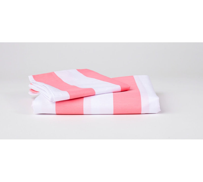 Mateja Cotton Striped Duvet Cover Set with Pillowcases Included, 140 x 220cm - 1 Standard Pillowcase