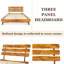 Lit plateforme en bois massif avec tête de lit ajustable Caden, style Mid-Century moderne-1991240175-1991240160