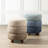 Modern Corrugated Upholstered Storage Ottoman Or Accent Stool With Rubberwood Ball Feet-2143908210