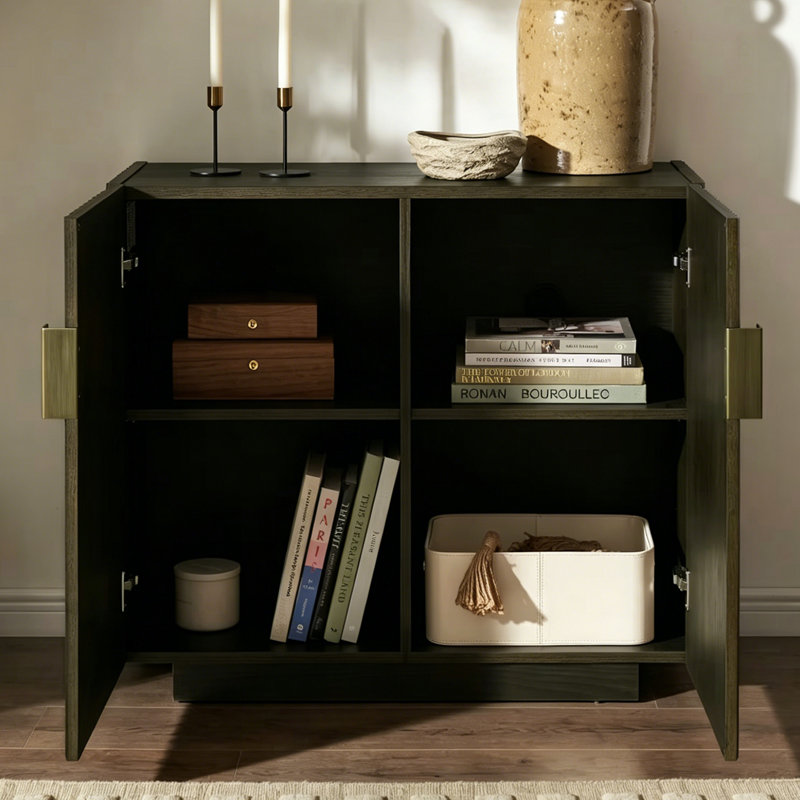 Solid Wood Entryway Storage Cabinet