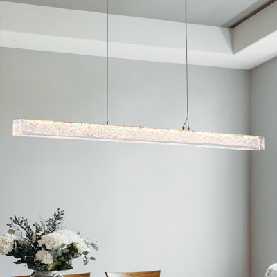 Luminaire suspendu linéaire en cristal