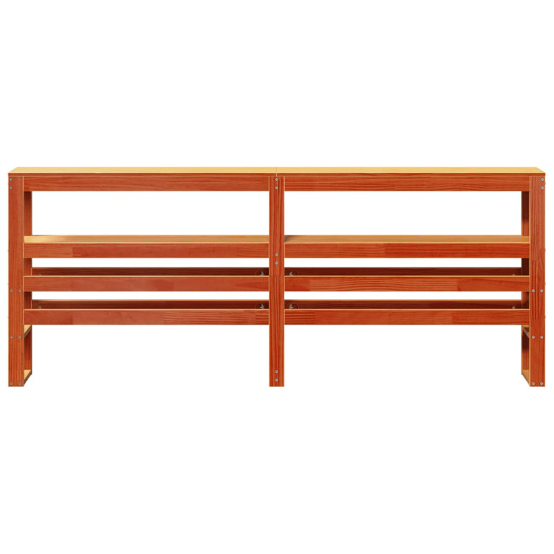 Solid Wood Headboard, 200 x 200 cm, Wax Brown