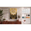 Lotus Deco Art Deco - Wrapped Canvas-84240512-84240514