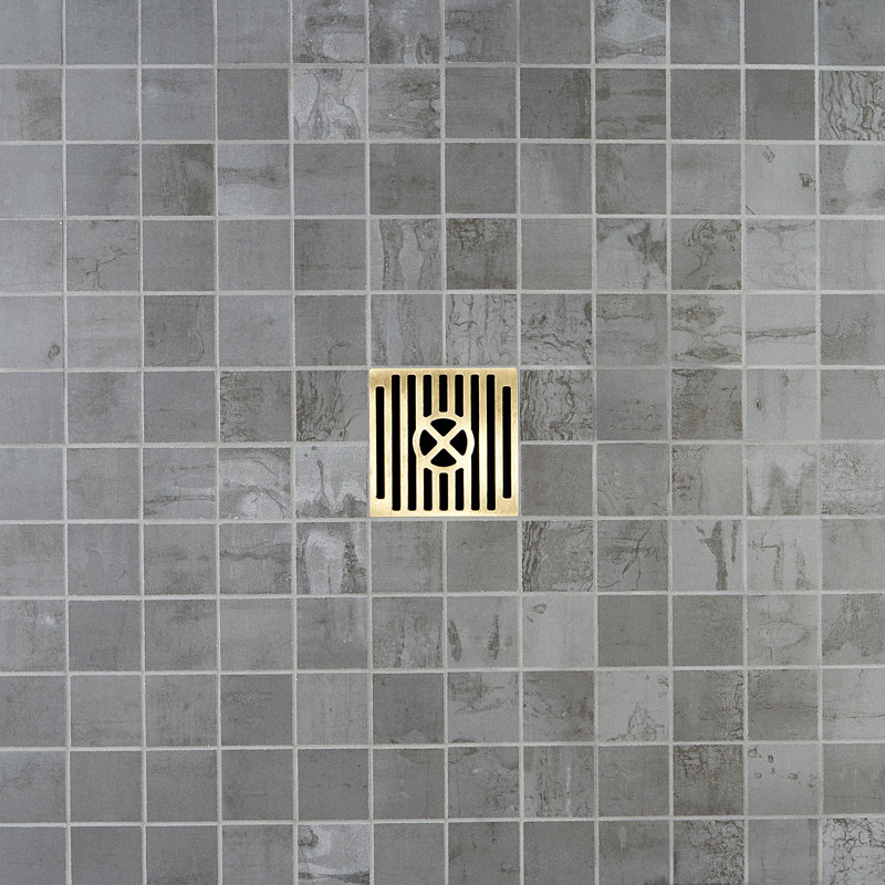 Angela Harris Alloy 2" x 2" Porcelain Metal Look Mosaic Wall & Floor Tile Tile ( 0.92 sq. ft. / box ), Light Gray