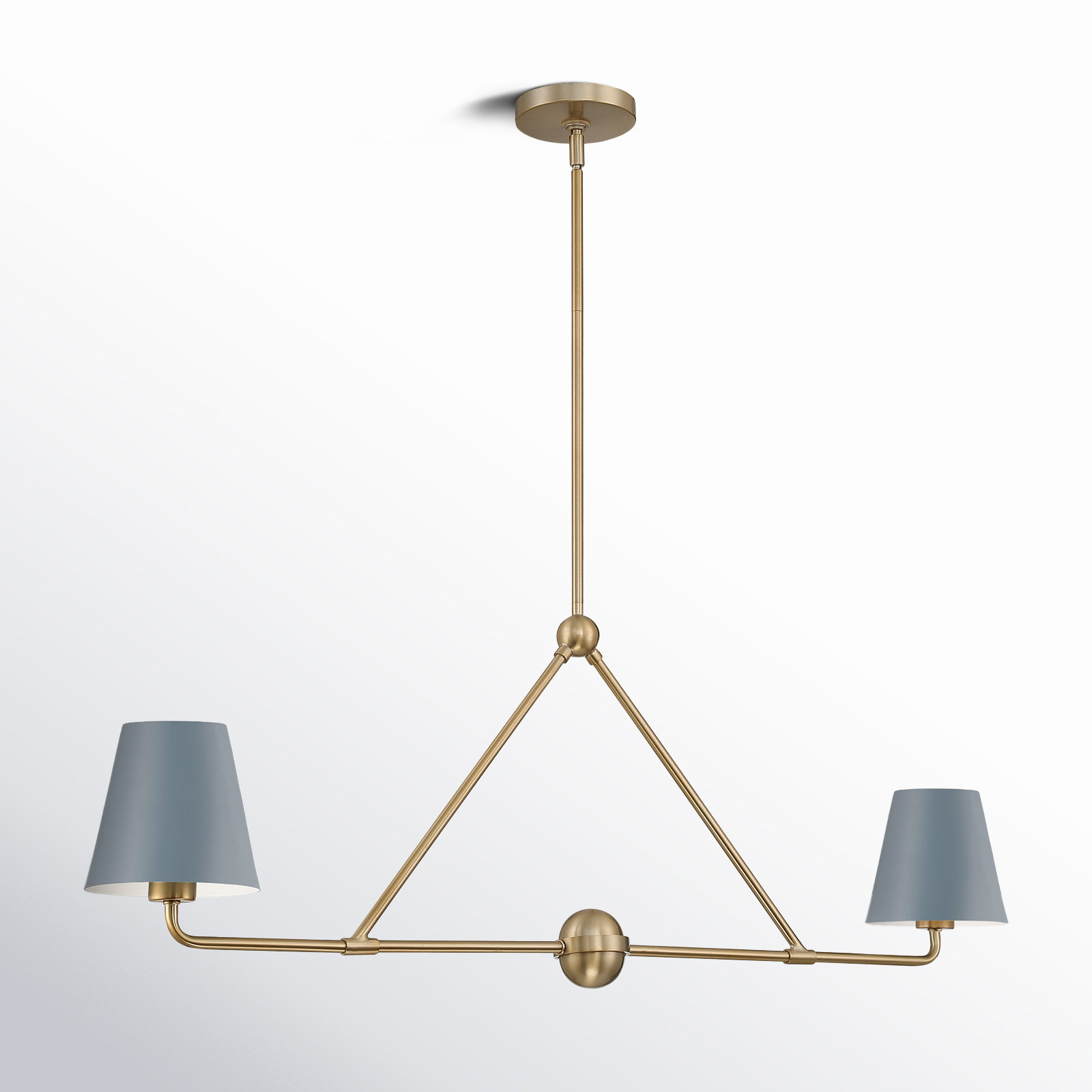 Kinston 2-Light Chandelier, Blue