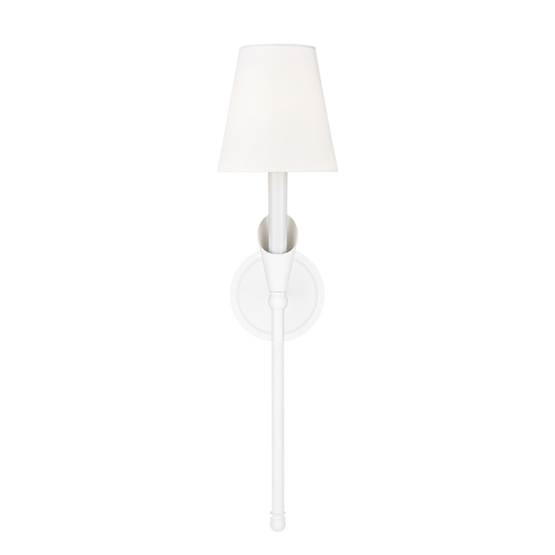 Applique murale 1 lumière Claudelle, Blanc texturé