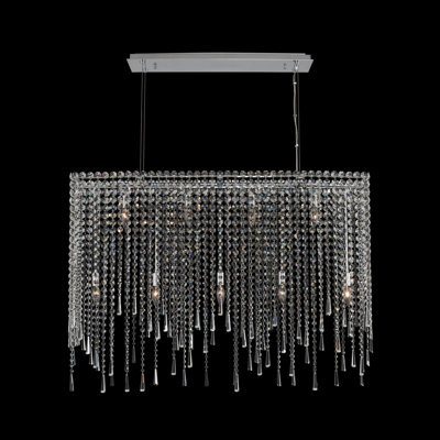 Gocce 9 LT Chrome/Clear Linear Pendant Allegri