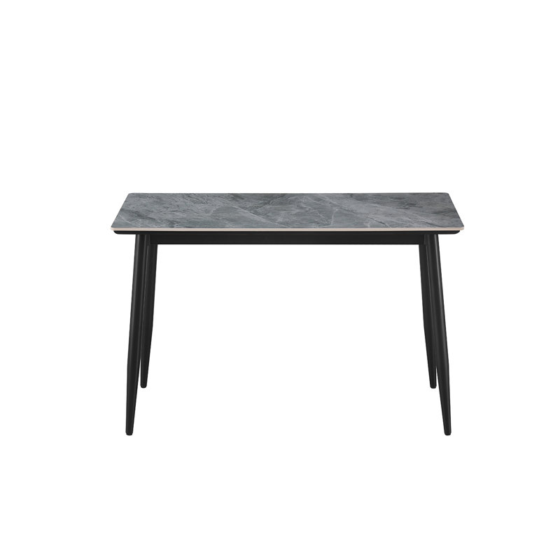 Darees Stone Top Metal Base Dining Table, 75cm H x 70cm W x 120cm D