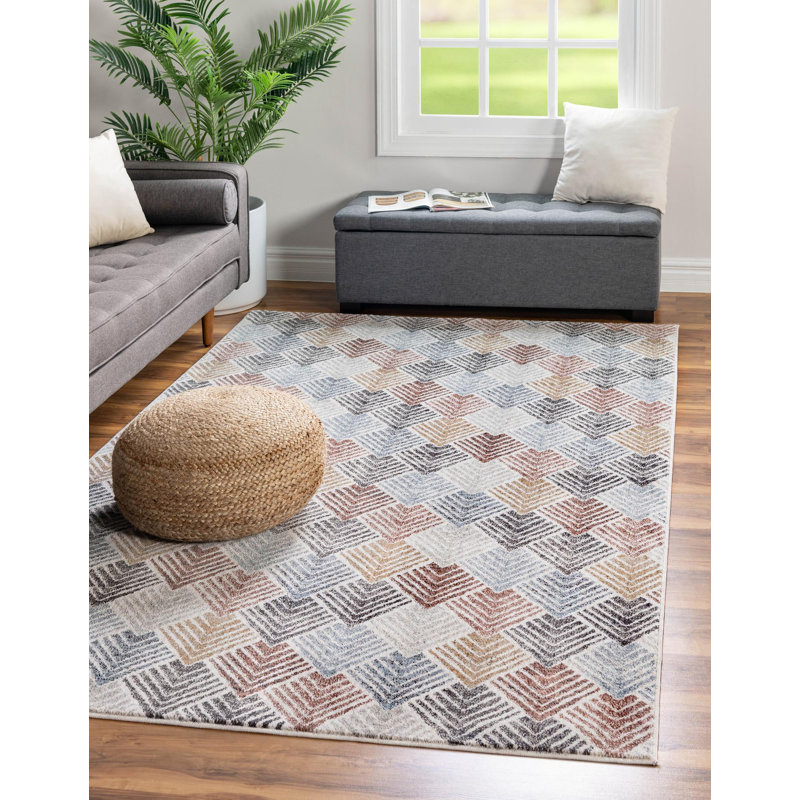 Geometric Indoor Rug, Rectangle 10' x 13'