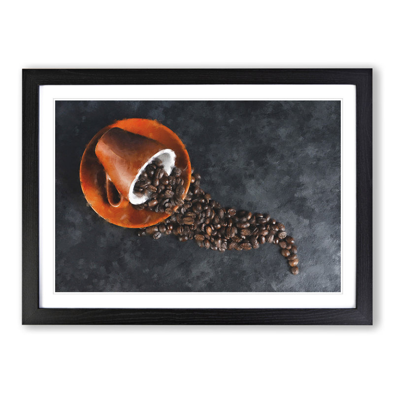 Coffee Beans Vol.2 - Picture Frame Graphic Art, Black Framed, 36cm H x 48cm W x 2cm D
