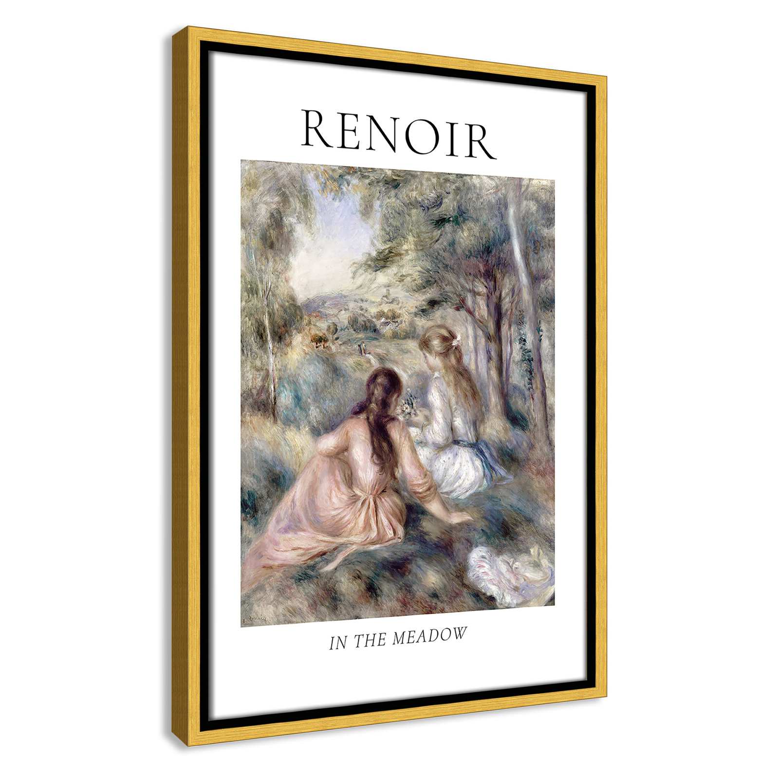 Old Masters Collection "In the Meadow" Print, No, 61.5" H x 41.5" W x 2" D, Gold Floater Frame