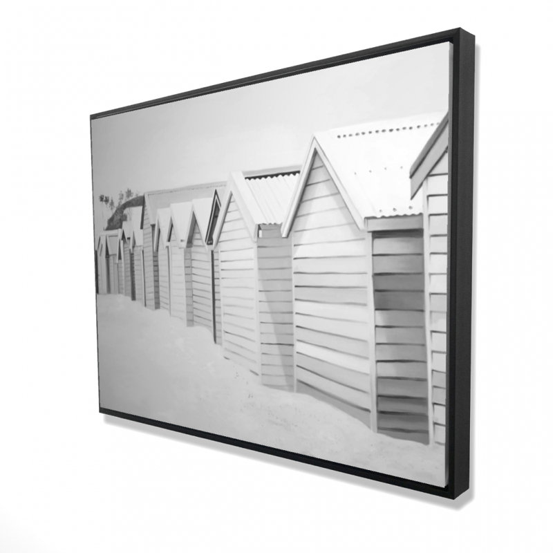 Beach Cabins Print On Canvas