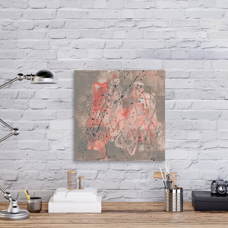 Blush Kinesis I by Parvez Taj - Painting, 30 cm H x 30 cm W x 4 cm D, Wrapped Canvas