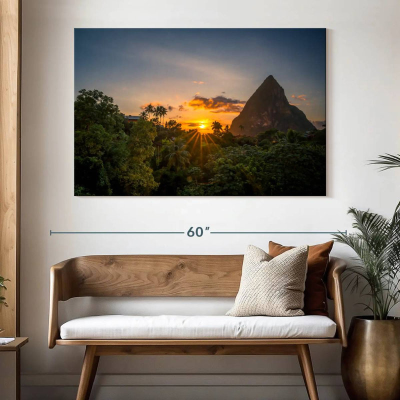 Nicci Pitons At Sunrise, 34" H x 51" W
