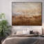 «Rustic Abstract Landscape Neutre Beige and Brown Home Decor Extra Large», reproduction d'art encadrée (assemblage requis)-105502442