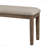1-Piece Bench - Fabric Upholstered Seat, Wire Brushed Wooden Frame-314845399