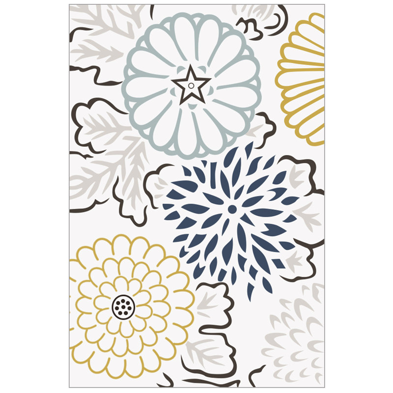 Gardinier Floral Indoor Rug, Rectangle 5'2" x 8'