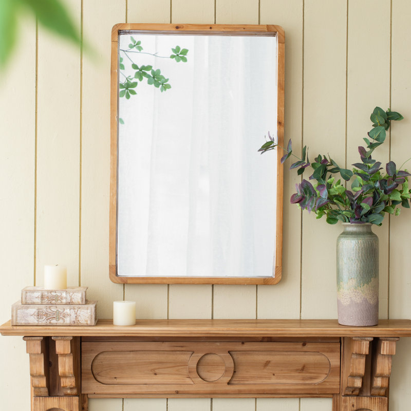 Miroir rectangulaire en bois