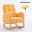 Chaise berçante classique rembourrée avec repose-pieds réglables-1072983783