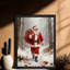 Reproduction d'art encadré noir encadré noir «Santa Claus Forest Christmas»-1349579218