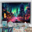 "Berlin Neon Cityscape I", reproduction d'art sur toile-2092598129-2092598136